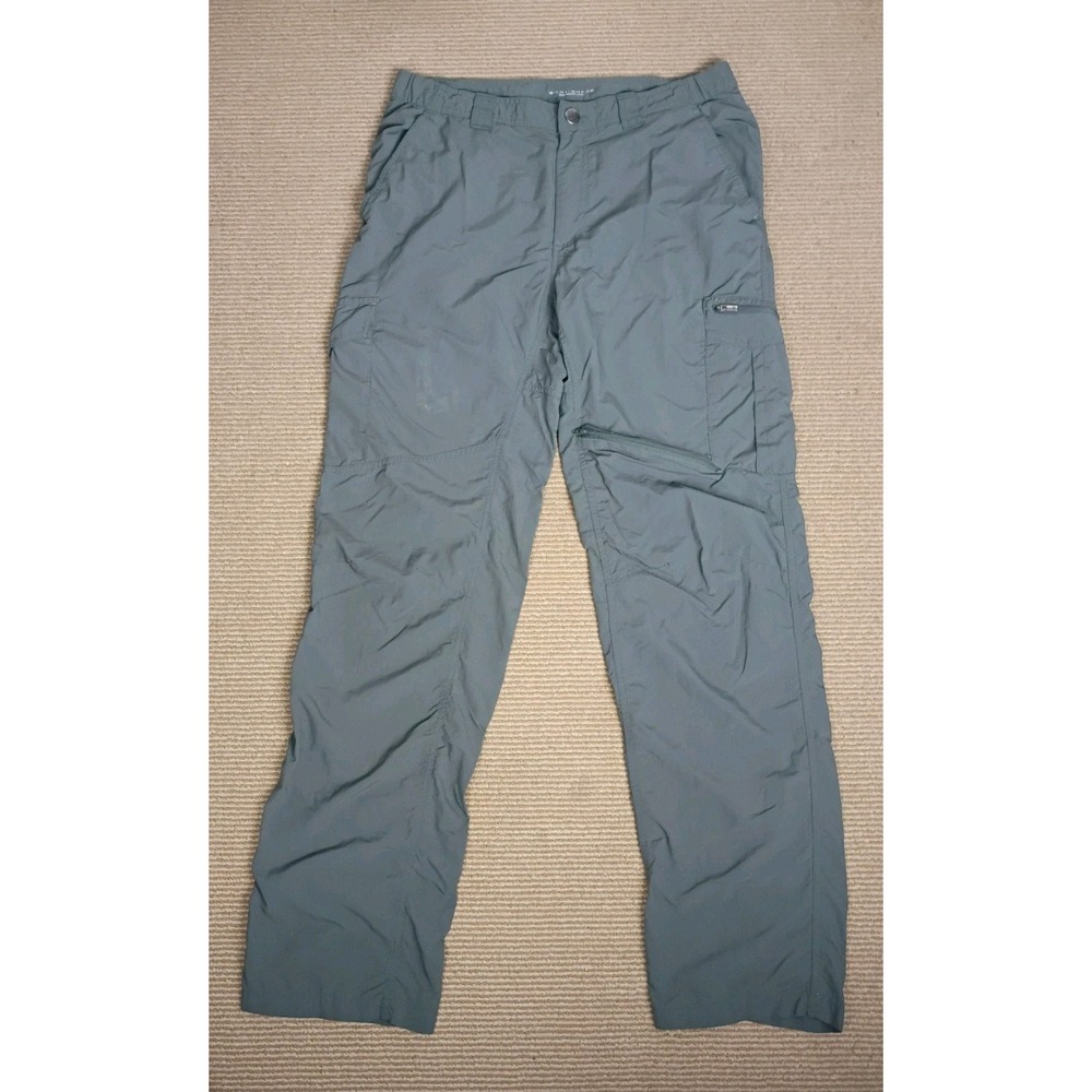 Columbia Men's Silver Ridge Utility Cargo Pants Green Sz 34x34 Hiking Nylon